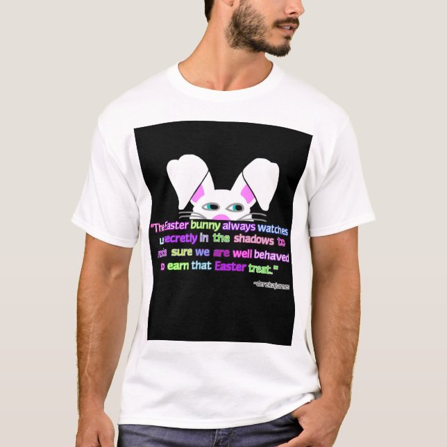 I See You, Easter Bunny Men's White Basic T Shirt (Front)