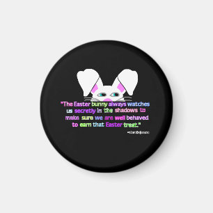 I See You, Easter Bunny Round Magnet