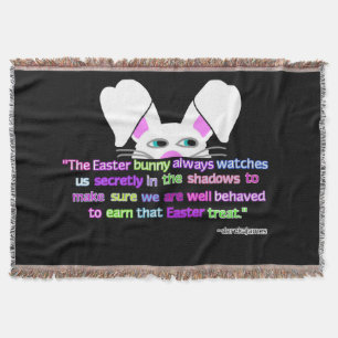 I See You, Easter Bunny Throw Blanket