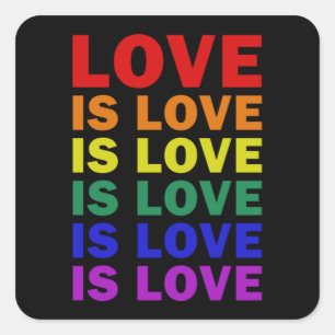 I See You I love You I Accept You Tshirt LGBT Prid Square Sticker