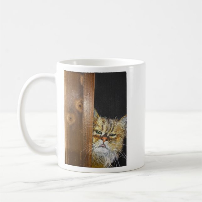 I See You Mug – Staring Cat Design (Left)