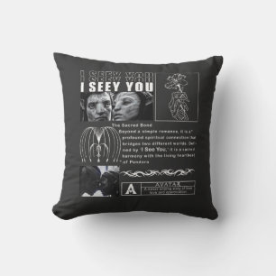 I See You" Soul Connection Art - Minimalist Black  Cushion