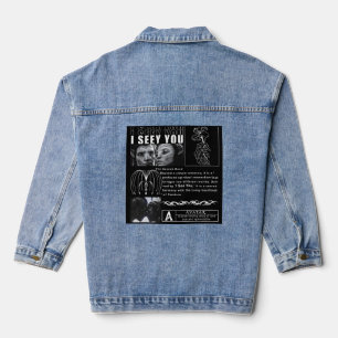 I See You" Soul Connection Art - Minimalist Black Denim Jacket
