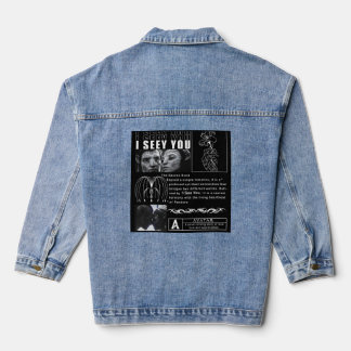 I See You" Soul Connection Art - Minimalist Black  Denim Jacket
