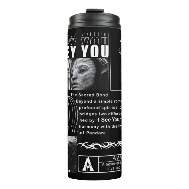 I See You" Soul Connection Art - Minimalist Black  Thermal Tumbler (Front)