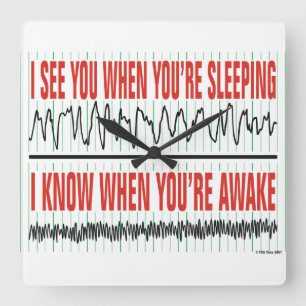 I See You When You're Sleeping Clock