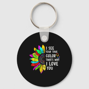 I See Your True Colour Infinity Rainbow Neurodiver Key Ring