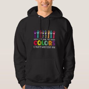I See Your True Colours I Love You Hands Autism Aw Hoodie