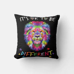 I See Your True Colours Lion Autism Awareness Day Cushion