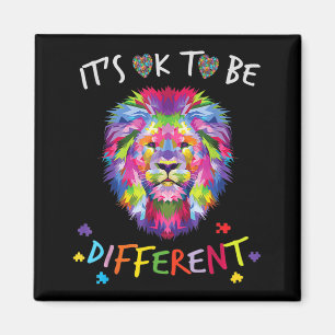 I See Your True Colours Lion Autism Awareness Day Magnet