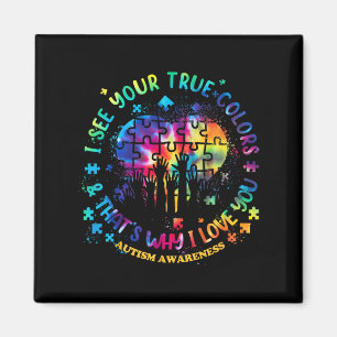 I See Your True Colours Puzzle World Autism Awaren Magnet
