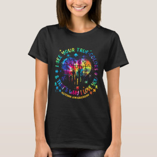 I See Your True Colours Puzzle World Autism Awaren T-Shirt