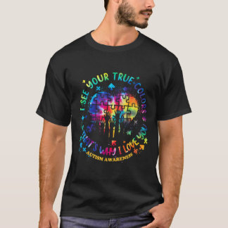 I See Your True Colours Puzzle World Autism Awaren T-Shirt