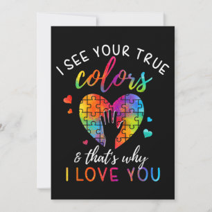 I See Your True Colours, Puzzle World Autism Invitation