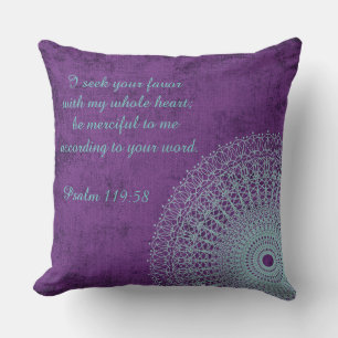 I Seek Your Favour Reversible Decorative Pillow