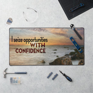 "I seize opportunities" Motivation Affirmation Desk Mat