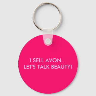 I SELL AVON... LET'S TALK BEAUTY! KEY RING