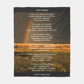 "I Send A Rainbow" Landscape Fleece Blanket