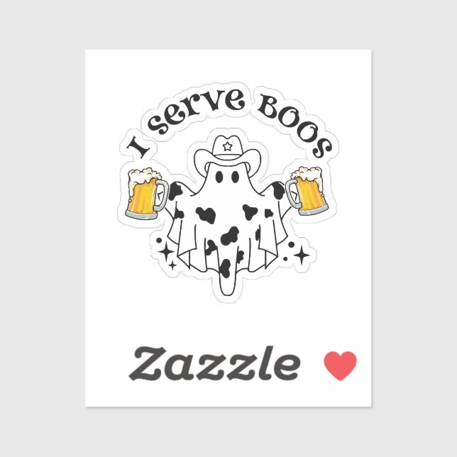 I serve Boos! Bartender spooky  (Sheet)