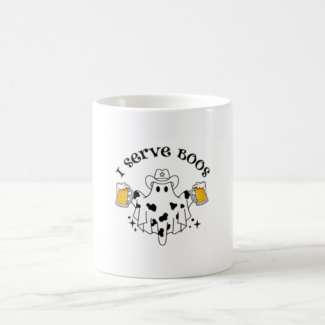 I serve Boos! Bartender spooky Coffee Mug (Center)