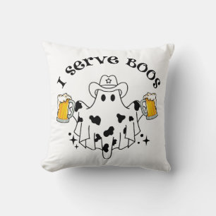 I serve Boos! Bartender spooky Cushion