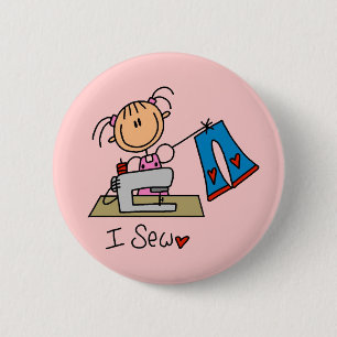 I Sew 6 Cm Round Badge