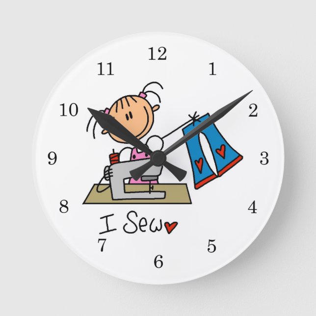 I Sew Round Clock (Front)