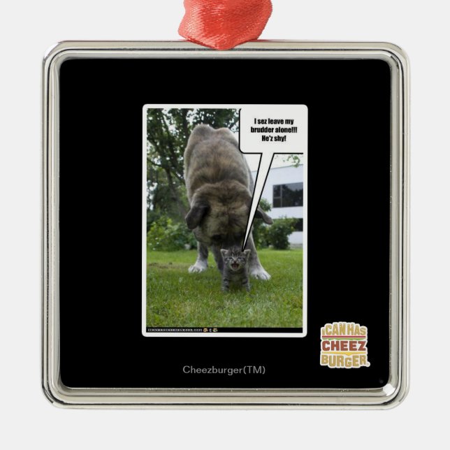 I sez leave my brudder alone metal ornament (Front)