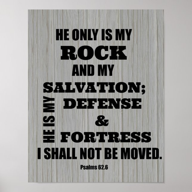 I shall not be Moved Bible Verse Poster (Front)