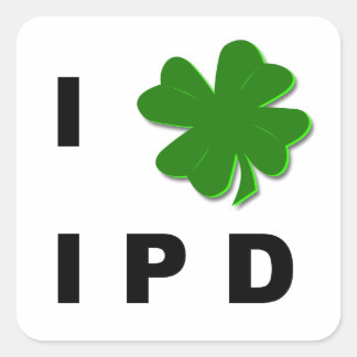 I Shamrock IPD White Sticker