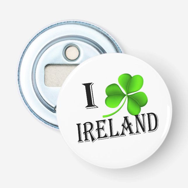 I Shamrock Ireland bk bot Bottle Opener (Front)