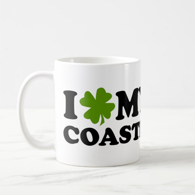 I (shamrock) My Coastie Coffee Mug (Left)