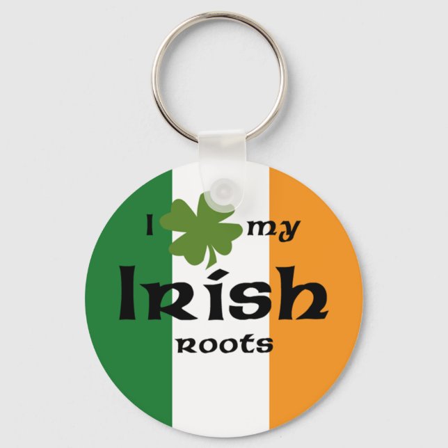 I "shamrock" my Irish roots Key Ring (Front)
