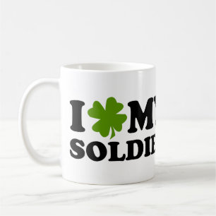 I (shamrock) My Soldier Coffee Mug