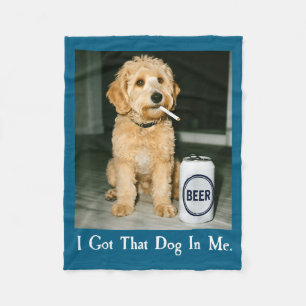 I Shirt Got Dog Golden Doodle Smoking Fleece Blanket
