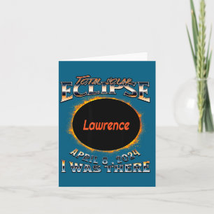 I Shirt Solar Eclipse Lawrence Indiana There Card