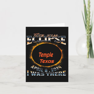 I Shirt Solar Eclipse Temple Texas There Card