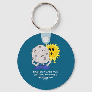 I Shirt Total Solar Eclipse Got Mooned Key Ring