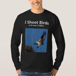 I Shoot Birds Wildlife Photographer Camera with Vi T-Shirt