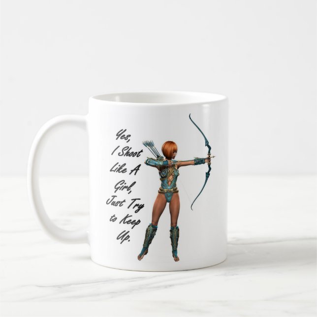 I Shoot Like a Girl Coffee Mug (Left)