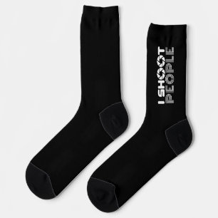 I shoot people funny photographer lover quote socks