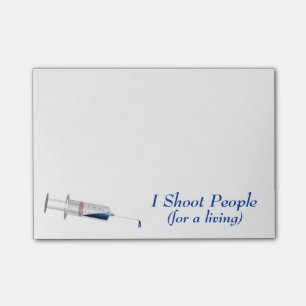 I Shoot People Nurse Humour Post-it Notes