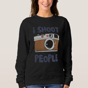 I Shoot People Photographer Fun Retro Camera Love Sweatshirt