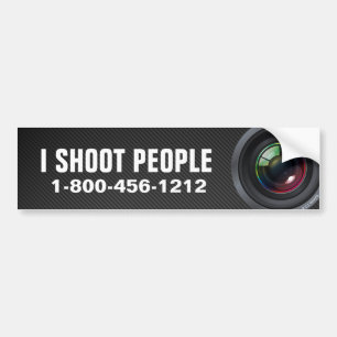 I shoot people - Professional Photographer Bumper Sticker