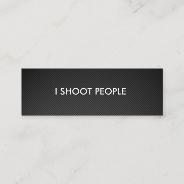 I shoot people - Professional Photographer Mini Business Card (Front)