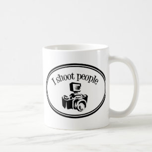 I Shoot People Retro Photographer's Camera B&W Coffee Mug