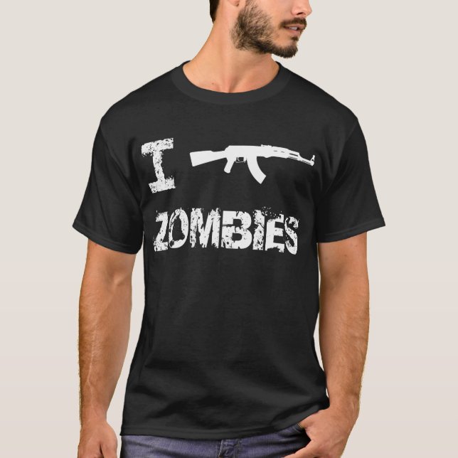 I Shoot Zombies T-Shirt (Front)