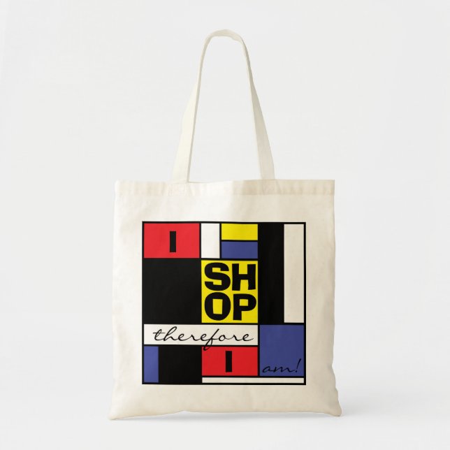 I Shop Shopping Day Budget Tote Bag (Front)