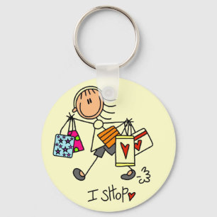 I Shop Tshirts and Gifts Key Ring