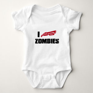 i shotgun zombies baby bodysuit